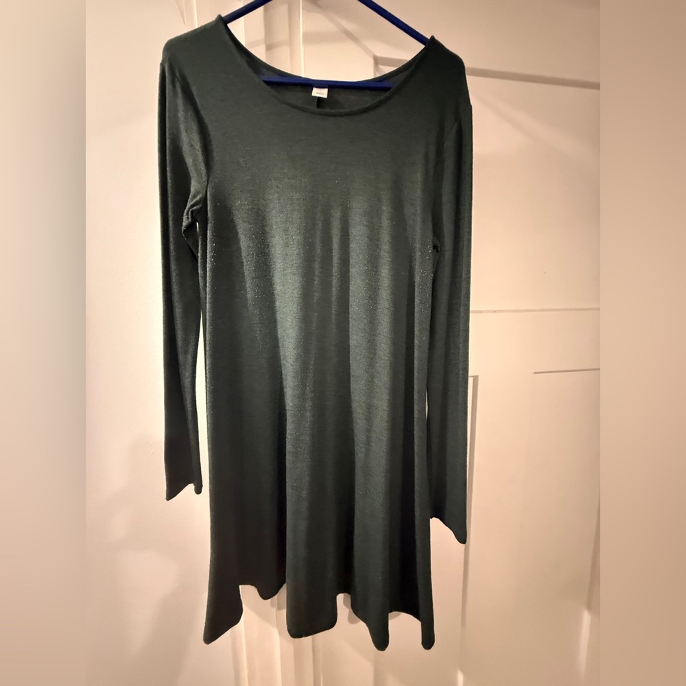 Old Navy Deep Green Long Sleeve Dress